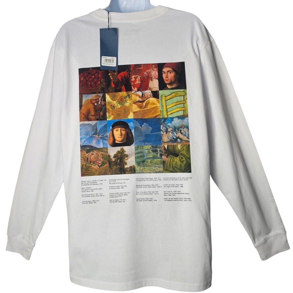 NWT National Gallery London Trafalgar Square White Graphic Long Sleeve Tee